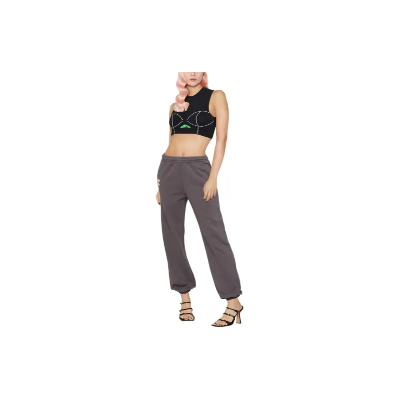 OFF-WHITE SS22 Knitted Sweatpants Women's Brown-3