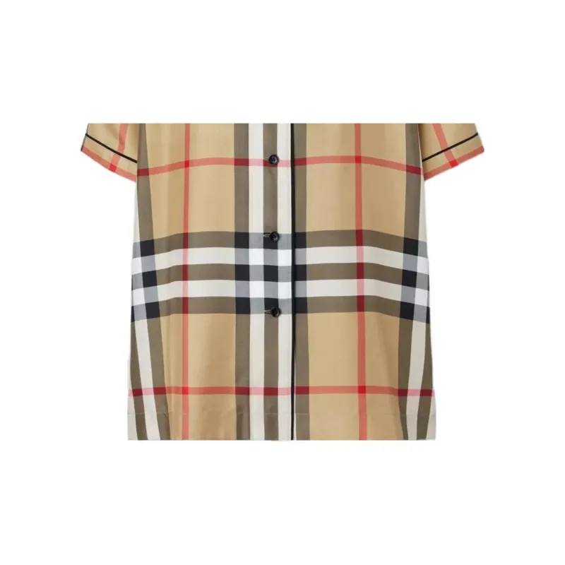 Burberry Vintage Check Silk Pajama Shirt-4