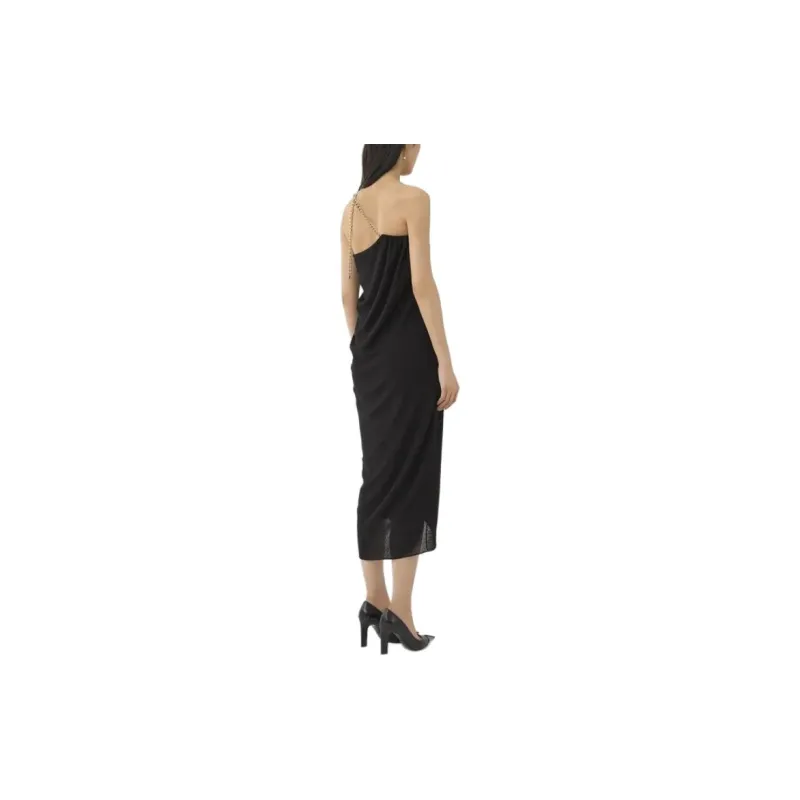 Chloé One shoulder Wool Midi Dress-2