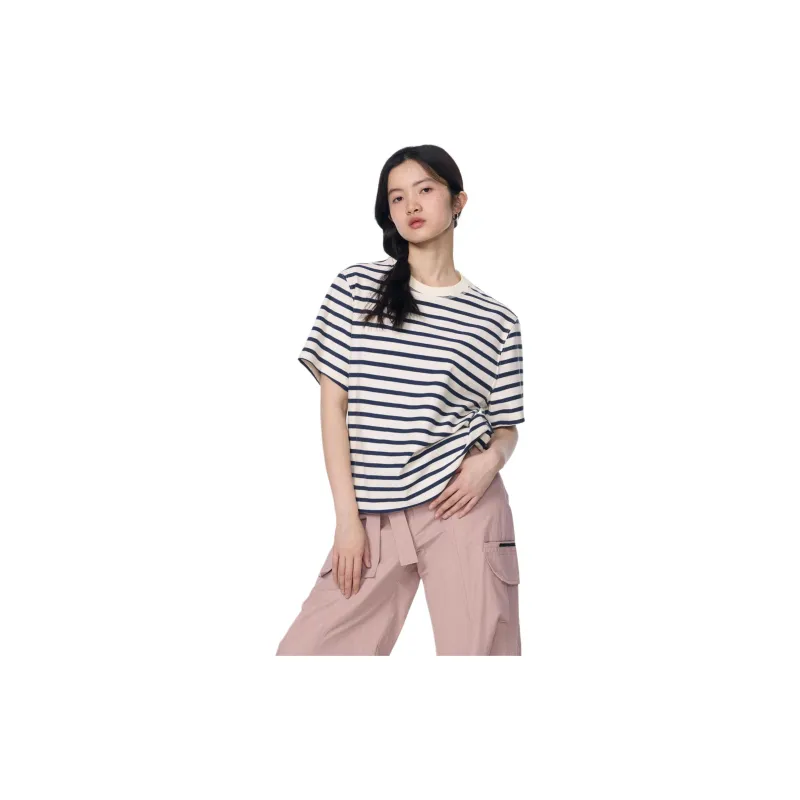 ULD T Shirt Women's Blue White Stripes-2