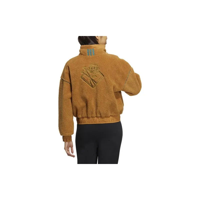 Adidas Neo Velvet Jackets Women's Ginger Yellow-2