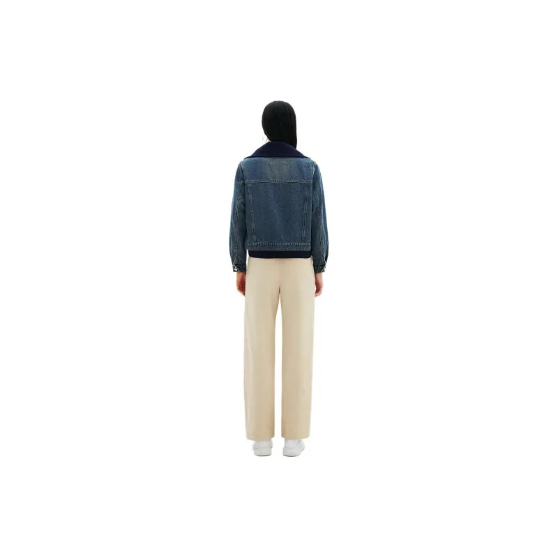 XII BASKET Denim Jacket Women's Navy Blue-0