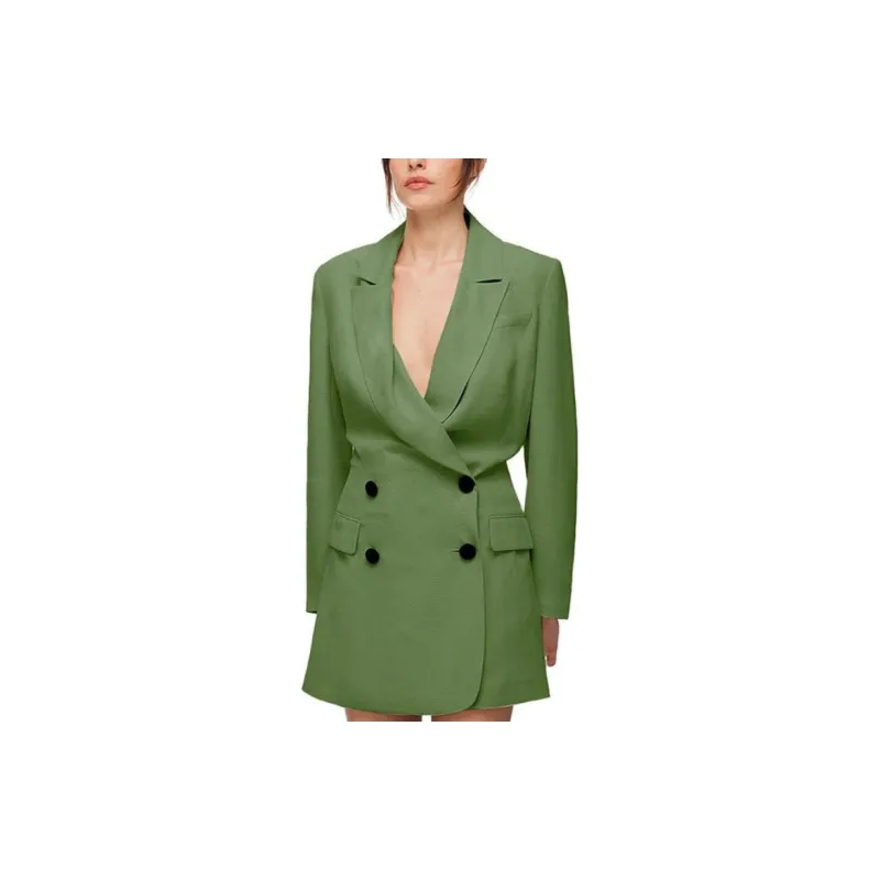 Self-portrait Long-Sleeved Dresses Women's Green-1