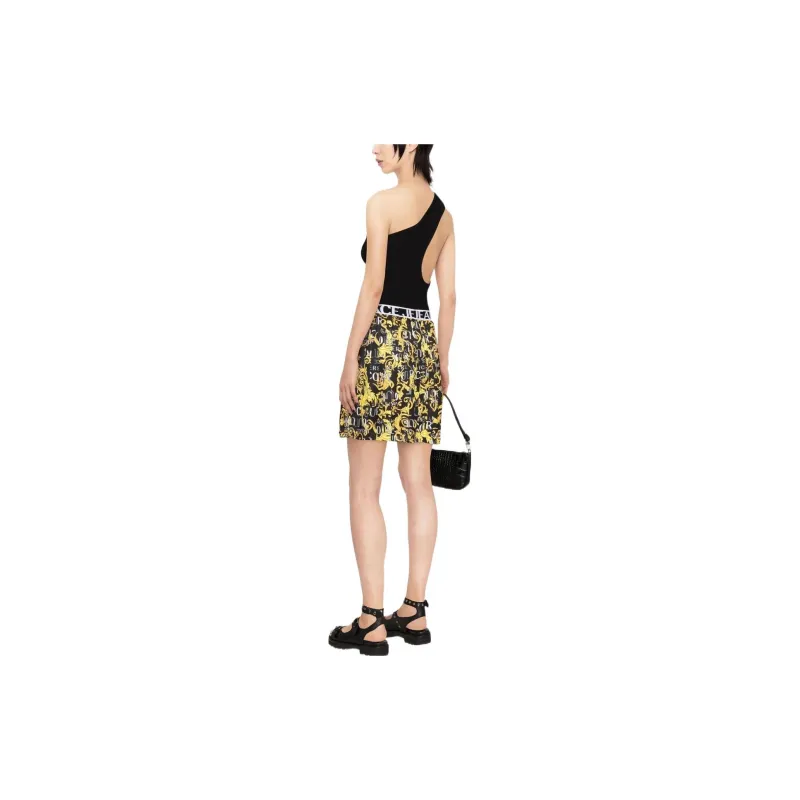 VERSACE JEANS COUTURE Logo Print Pleated Skirt-2