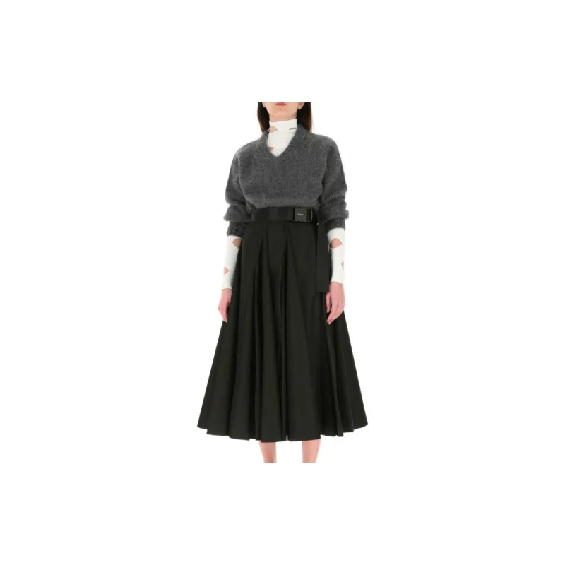 PRADA SS21 Loose Fit Sweater Women's Dark Gray-4