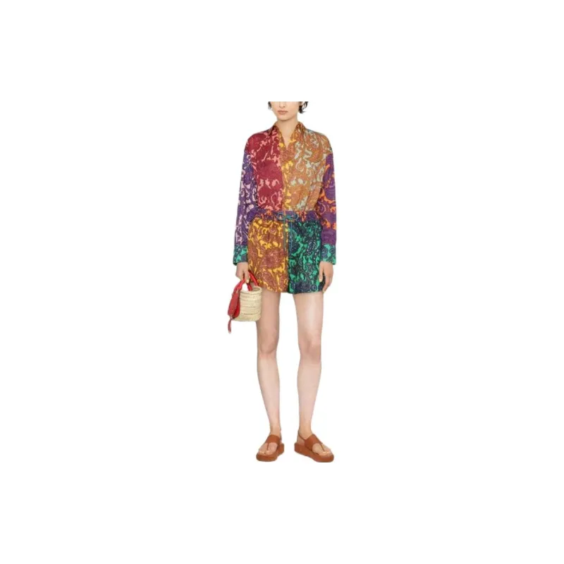 Zimmermann Tiggy Patchwork Drawstring Shorts-1