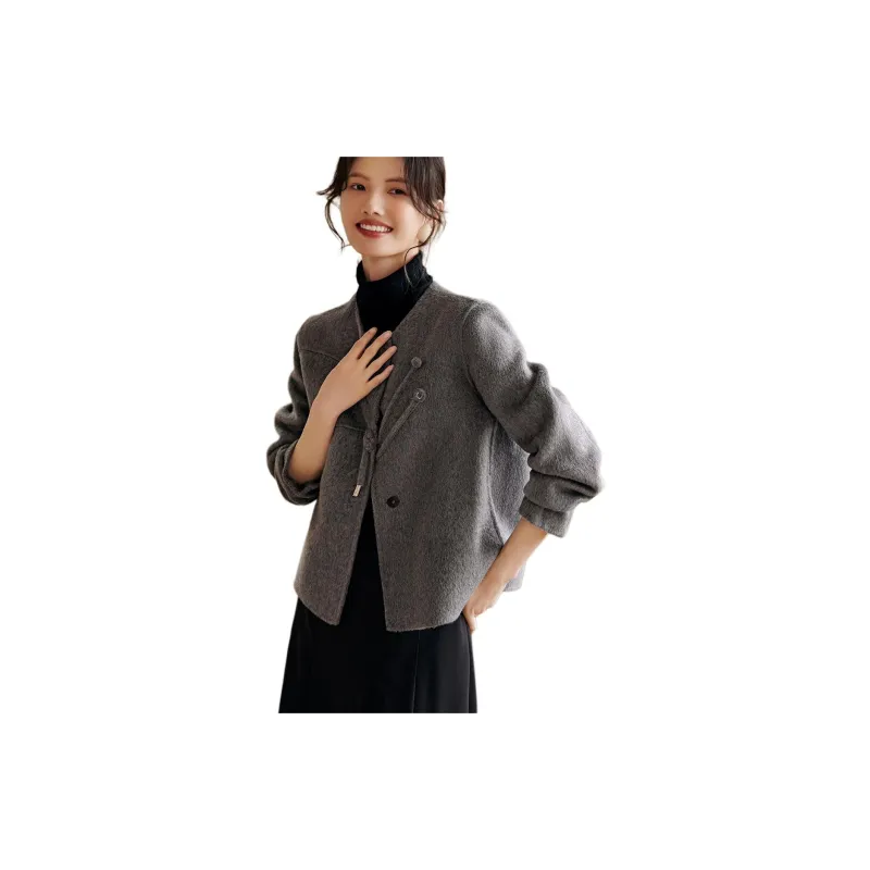 XWI Velvet feel Coat Women's Medium Heather Gray-1