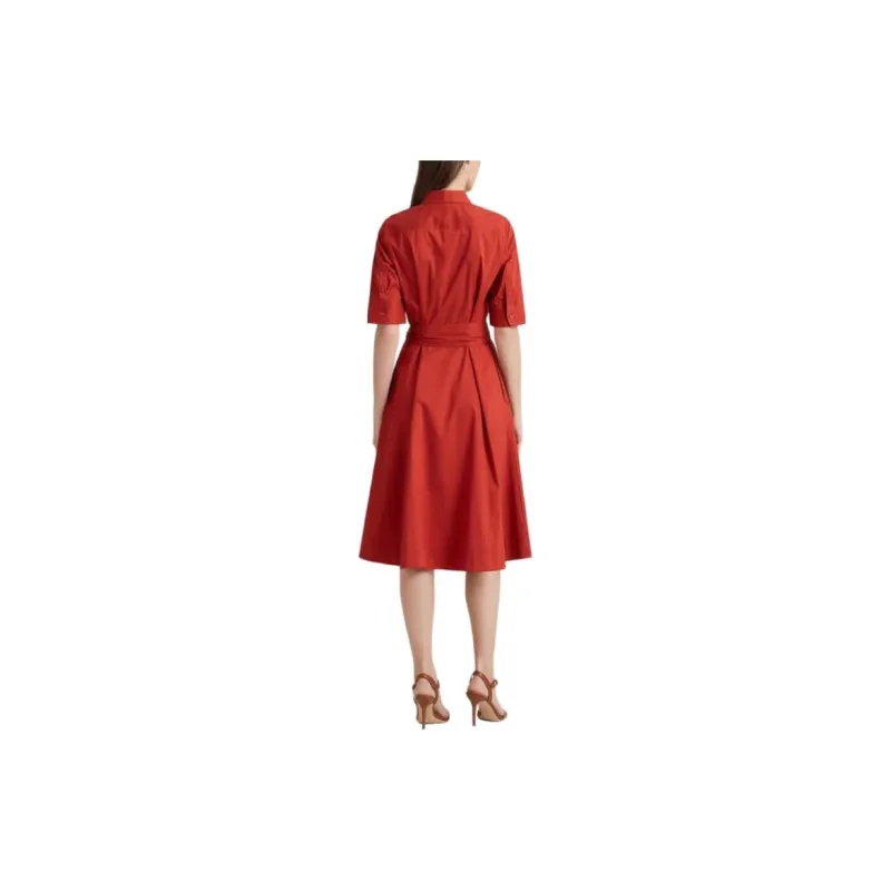 Polo Ralph Lauren Short Sleeved Dress Women's Red-1