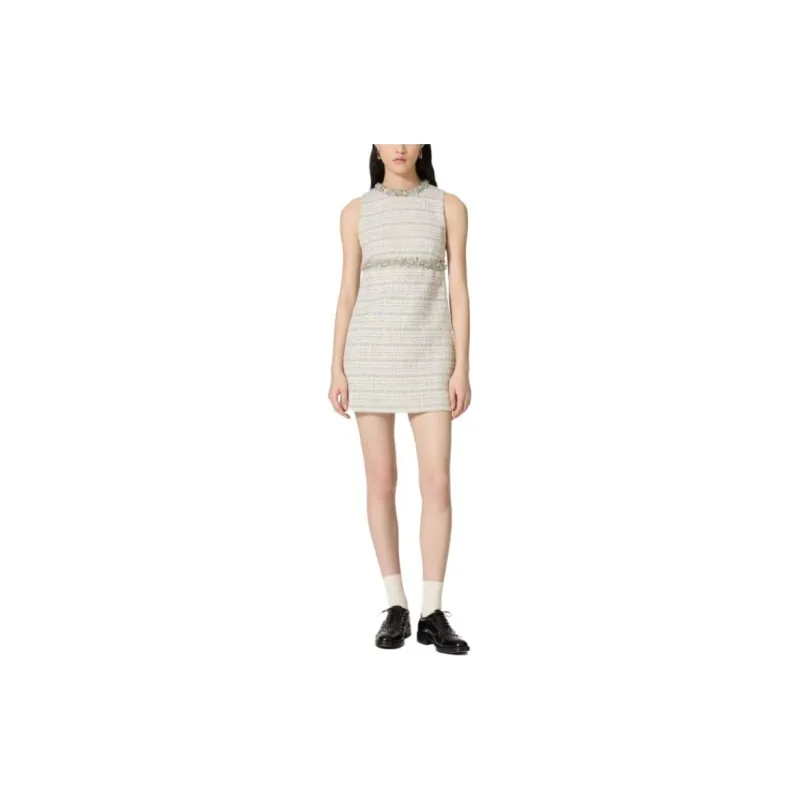 Valentino Crystal embellished Tweed Minidress-1