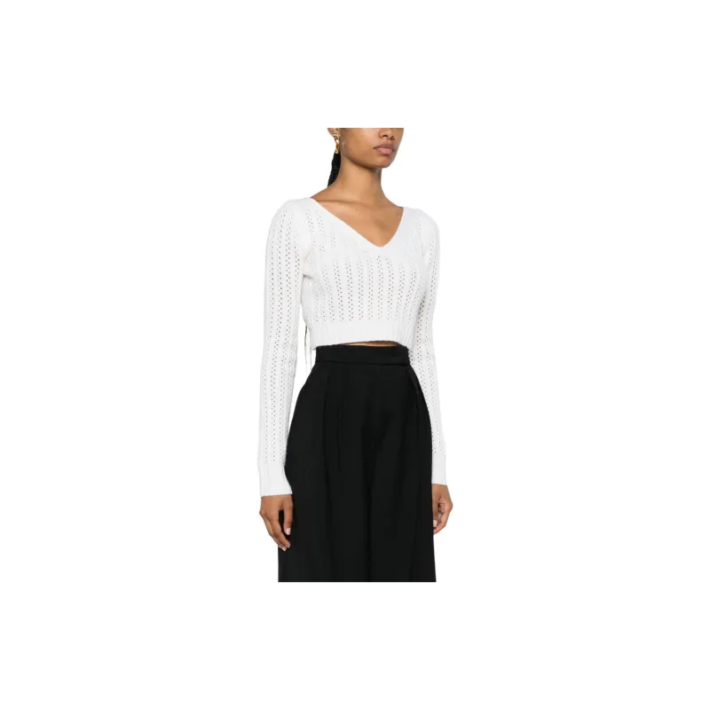MaxMara V Neck Long Sleeved Top-1