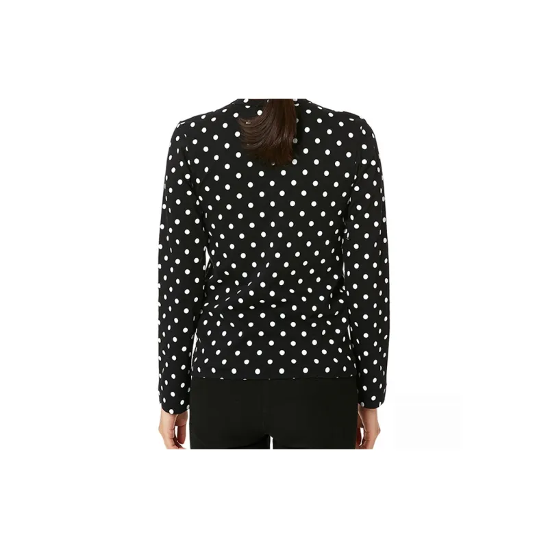 CDG Play Polka Dot Long Sleeve T Shirt 'Black'-5