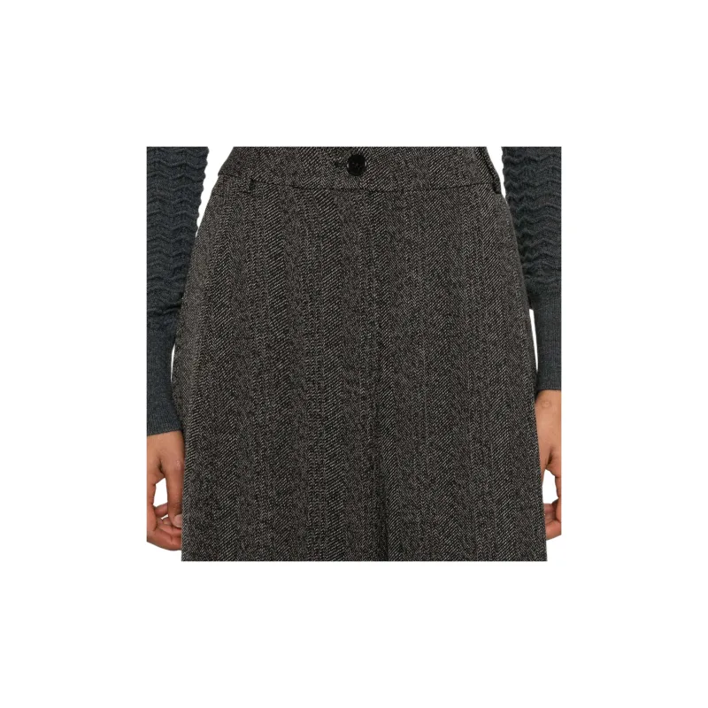 Essentiel Antwerp Herringbone Wide-leg Trousers-4