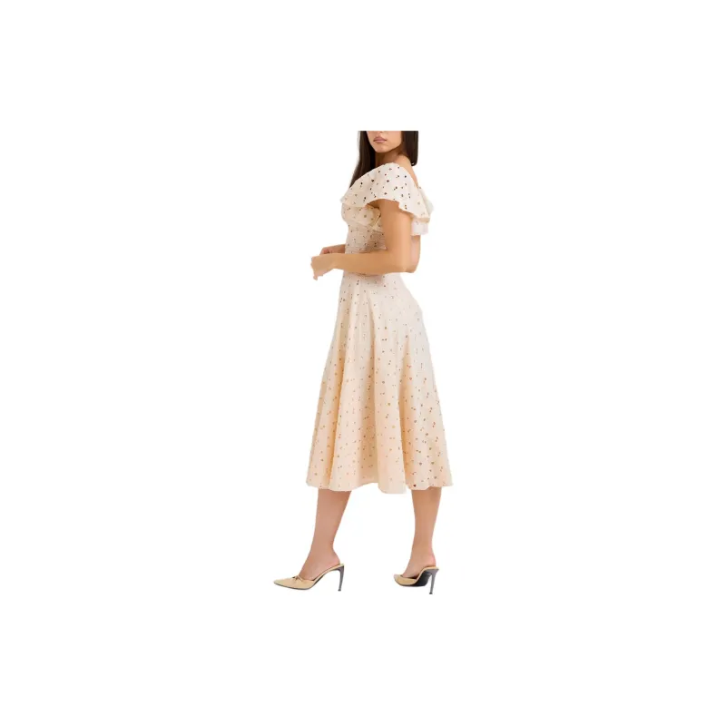 HOUSE OF CB Amaya Short Sleeved Dress Women's CREAM/Cream-4