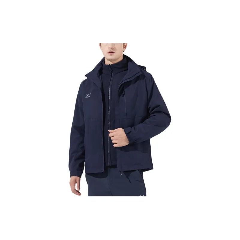 Mizuno Water-Resistant Windproof Breathable Warm Water-Repellent Cold-Resistant Rainproof Windbreaker Jacket Men's-10