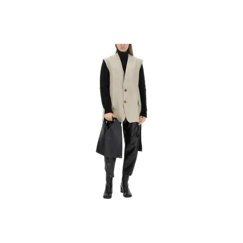 MM6 Maison Margiela V Neck Sleeveless Vest-2