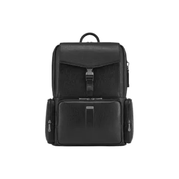 SAMSONITE Cow Leather Backpack Men's Black