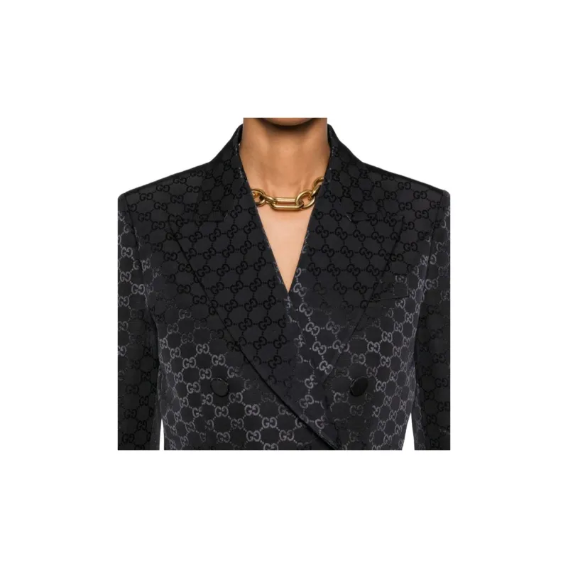 GUCCI Gg Jacquard Button Up Blazer-4