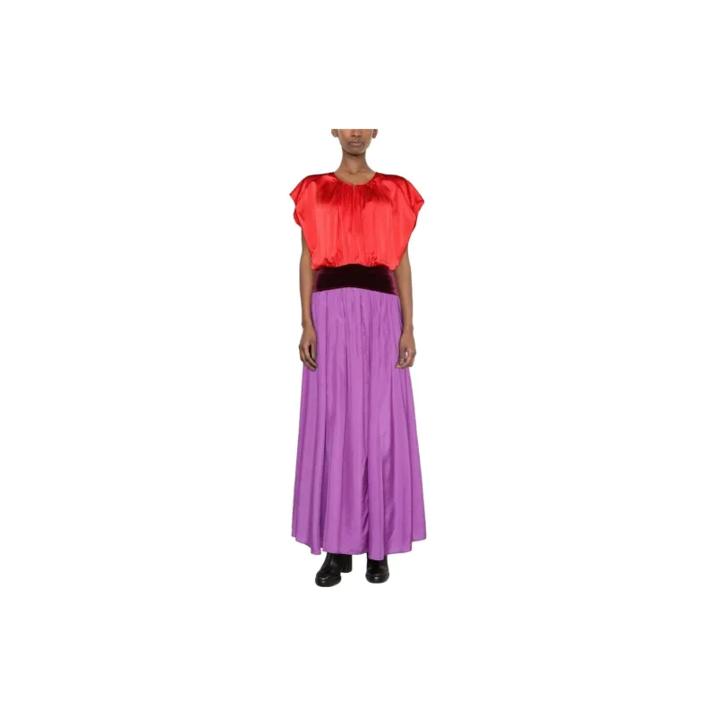 Forte Forte Colour block Silk Maxi Dress-2