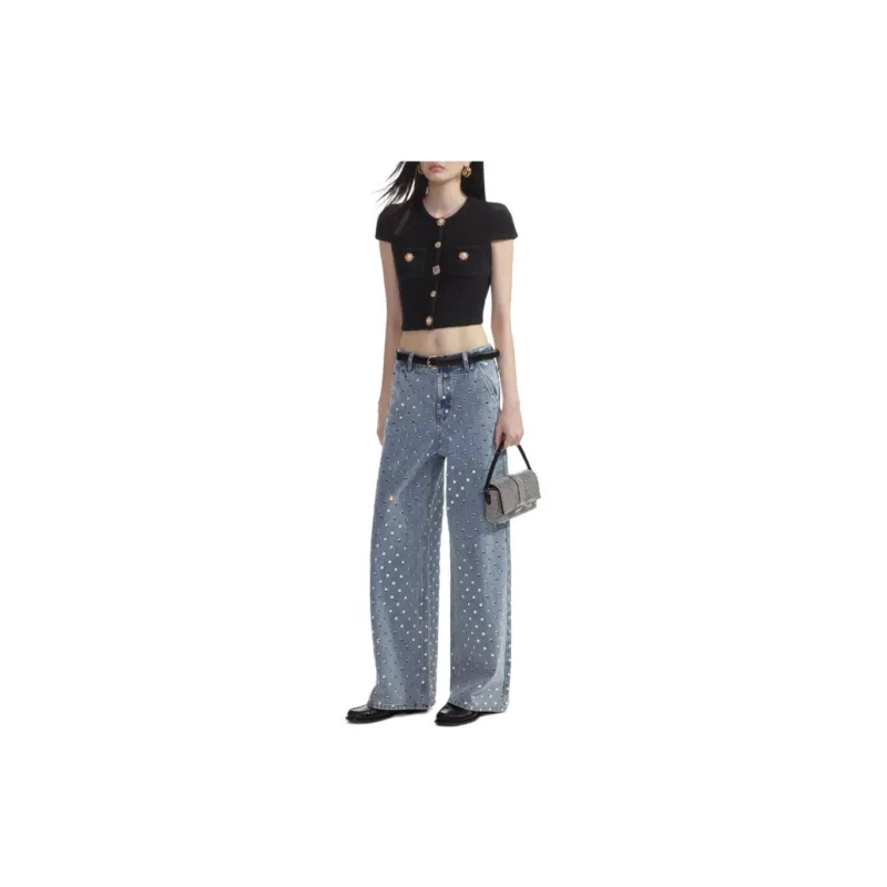 Self portrait Embellished Knitted Top-2
