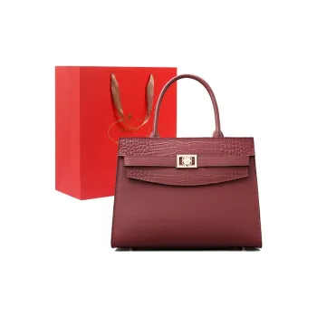 PAYOT Cow Leather Patchwork Synthetic Leather Wedding Bag One Shoulder Handbag Regular Women's Burgundy/Black/Blue/Ecru