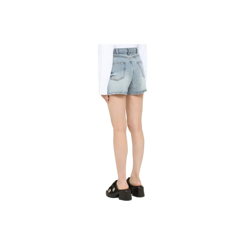 WE11DONE Denim Shorts Women's Blue-2