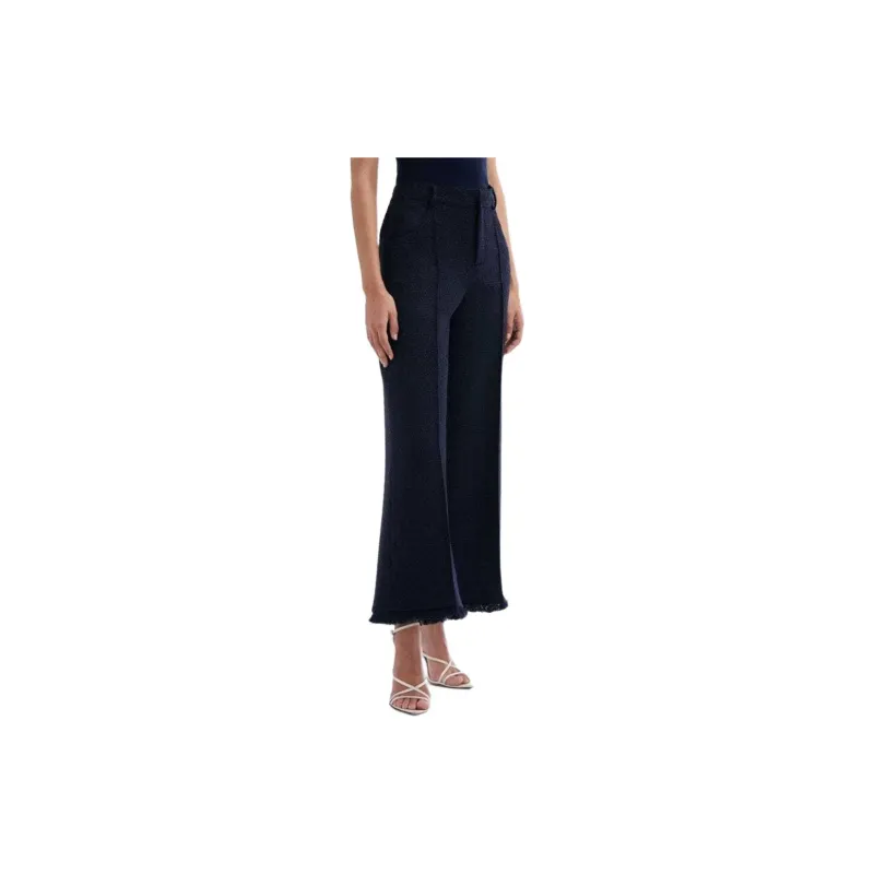 Oscar De La Renta Pressed-crease Tweed Trousers-4