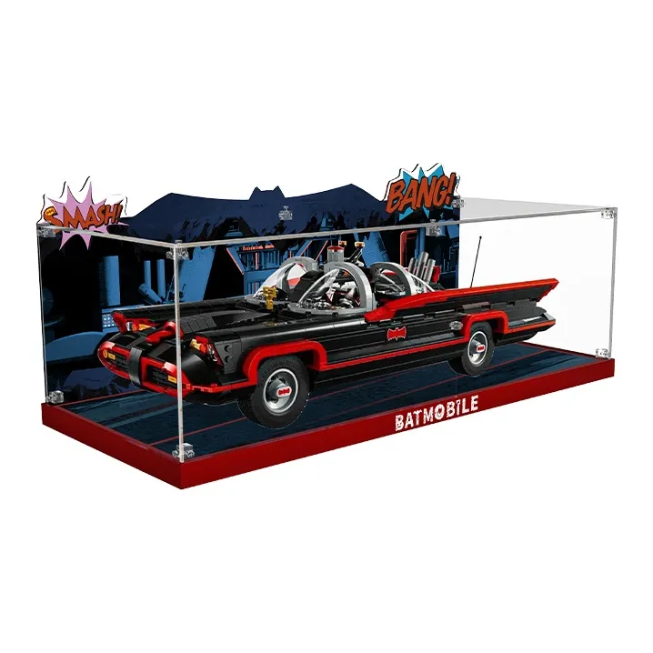 LIGHT YOUR BRICKS Batman Collection Building Block 76328 Classic TV Series Batmobile Storage Box Model Accessories-10