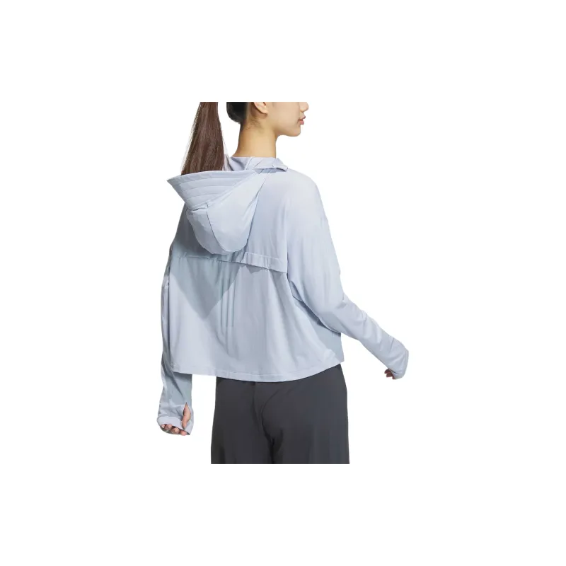 Adidas KNIT UPF JACKET Jackets Coats Women's Light Blue-2