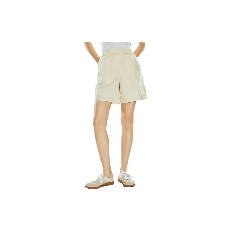 COVERINS Casual Shorts Women's Light Yellow-2