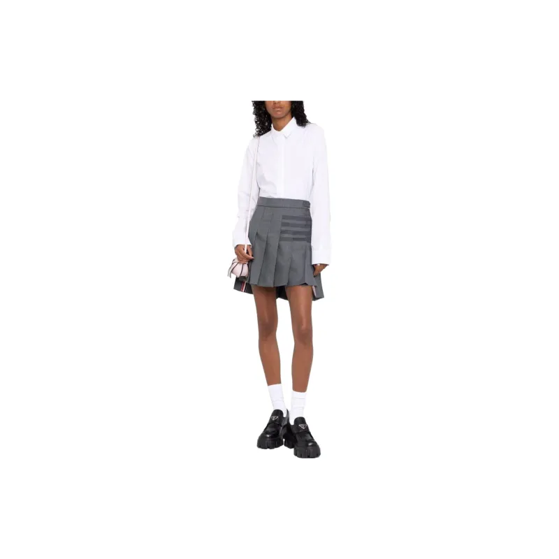 THOM BROWNE 4 Bar Pleated Mini Skirt-1