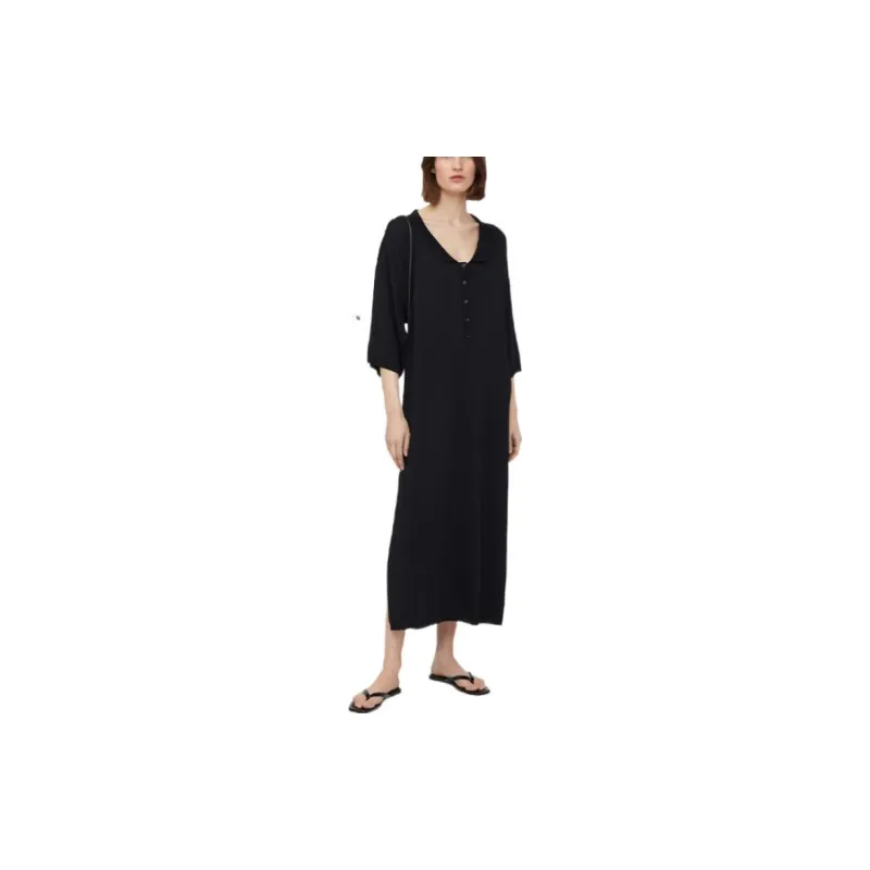 TOTEME Travel Capsule Collection Short-Sleeved Dresses Women's Black-2