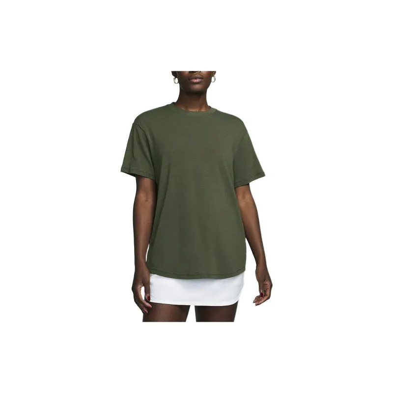 Nike Drop Shoulder Sleeve T Shirt Women's Khaki Green-2