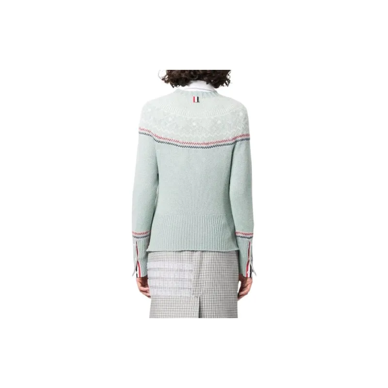 THOM BROWNE Icelandic Fair Isle Knit Jumper-3