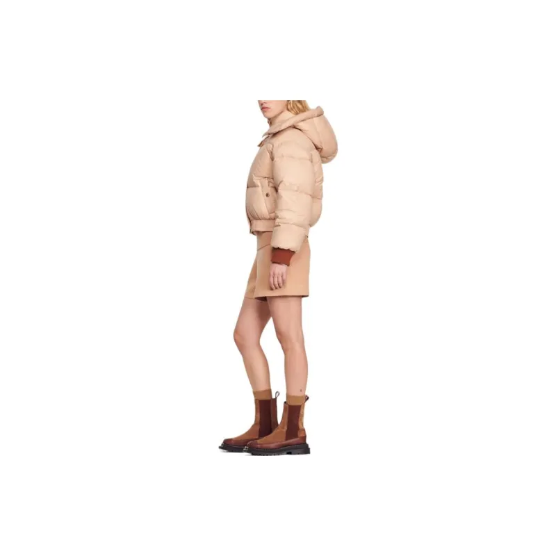 Sandro Down Jackets Women's Beige Yellow-1