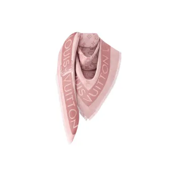 LOUIS VUITTON Sheep Wool Knit Scarves Women's Pink