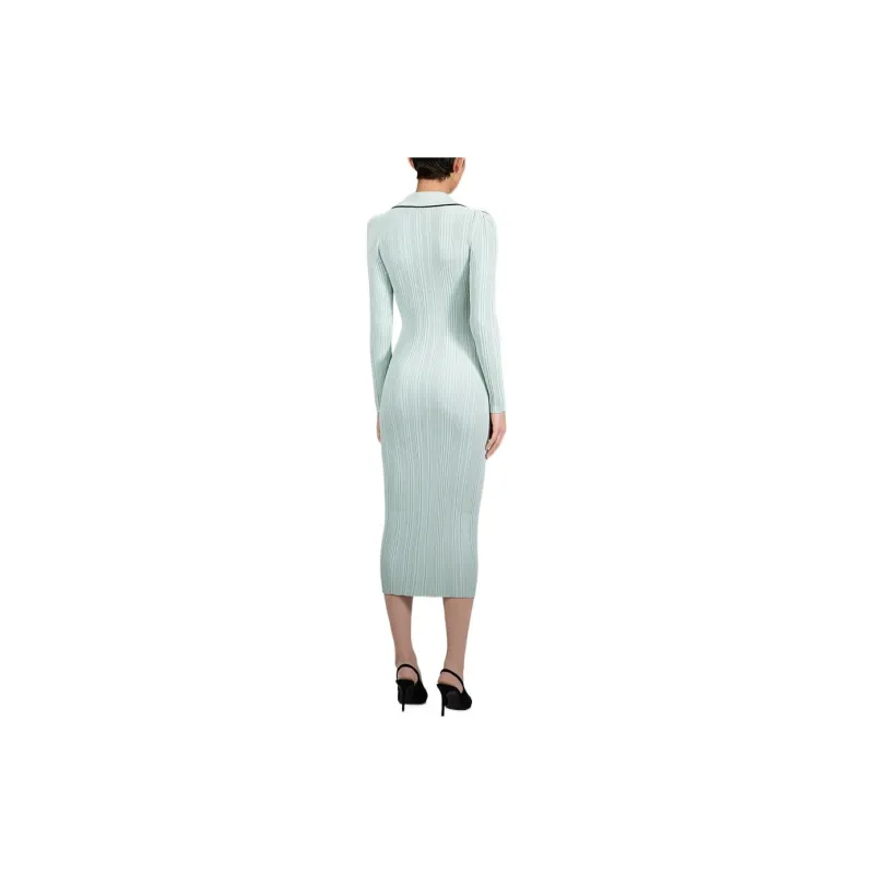 Self portrait FW22 Long Sleeved Dresses Women's Mint Green-3