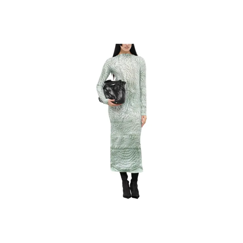 MM6 Maison Margiela Long Sleeved Dresses Women's Green-1