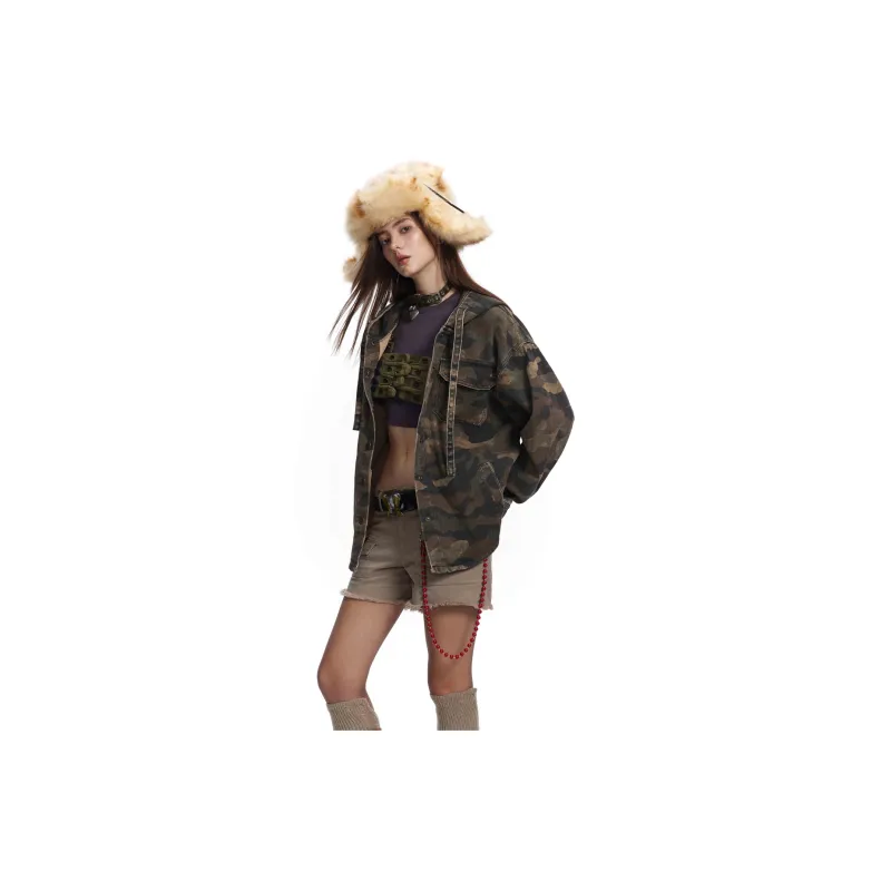 MADE EXTREME Denim Jacket Unisex Camouflage-3