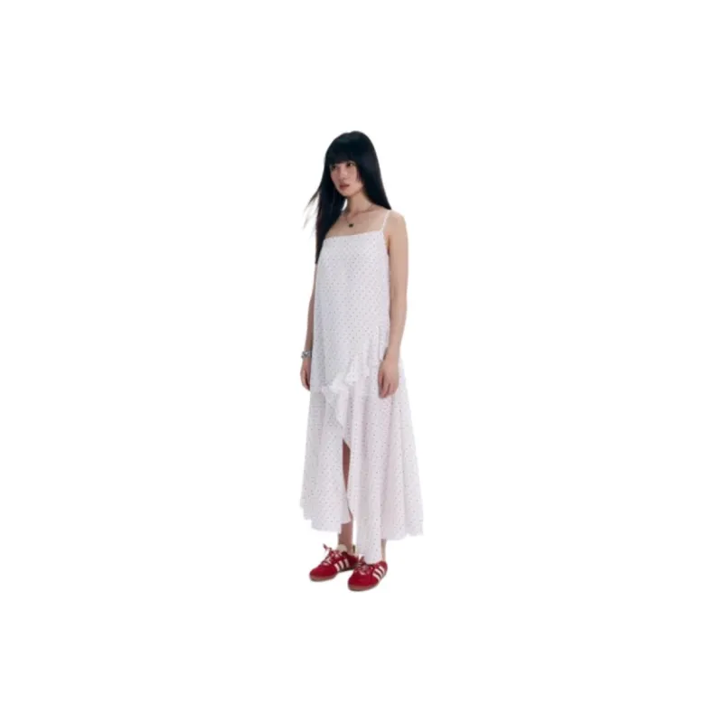 BLUEerror Slip Dress Women's Red And White Polka Dot-2
