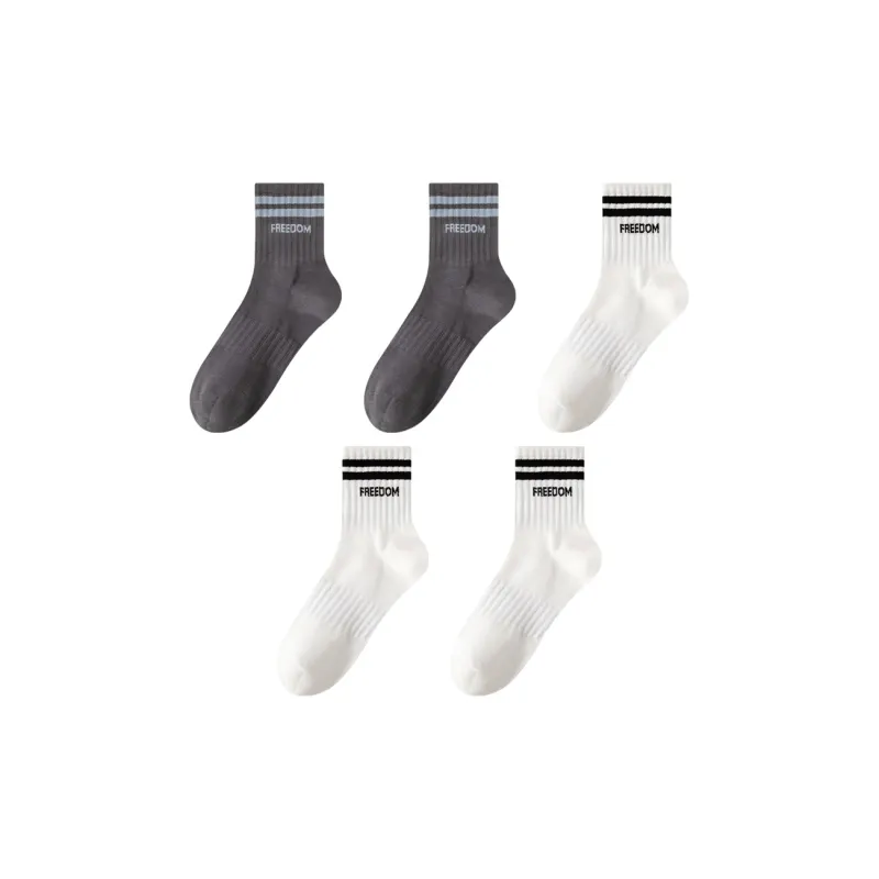 MIIOW Trend Party Series Mid Calf Socks Unisex 5 Pack-8