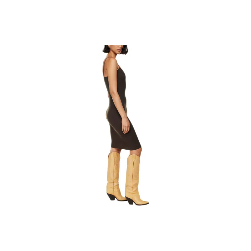 ARITZIA Wilfred Cusack Dress Slip Dresses Women's Rich Mocha Brown/Deep Mocha Brown-4