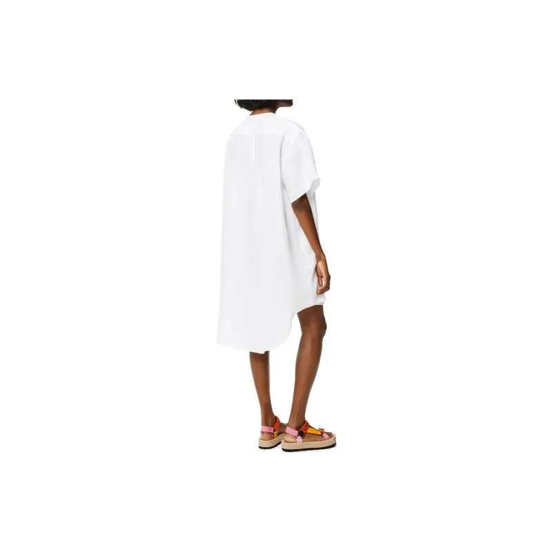 LOEWE Short Sleeved Dresses Women's White-2