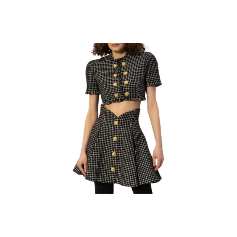 BALMAIN Tweed Cropped Jacket-2