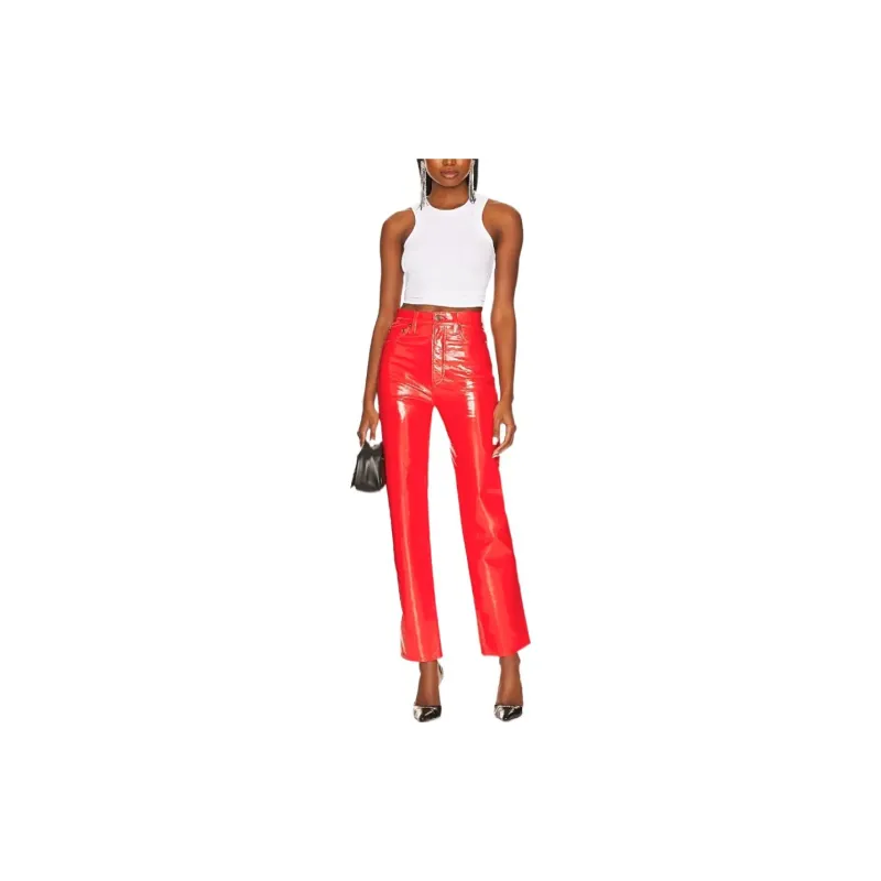 AGOLDE Casual Pants Women's Red-2