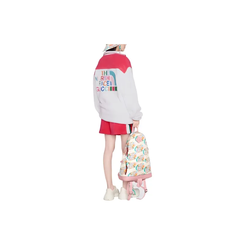 GUCCI X The North Face Sweatshirt Off White/Dark Pink-3