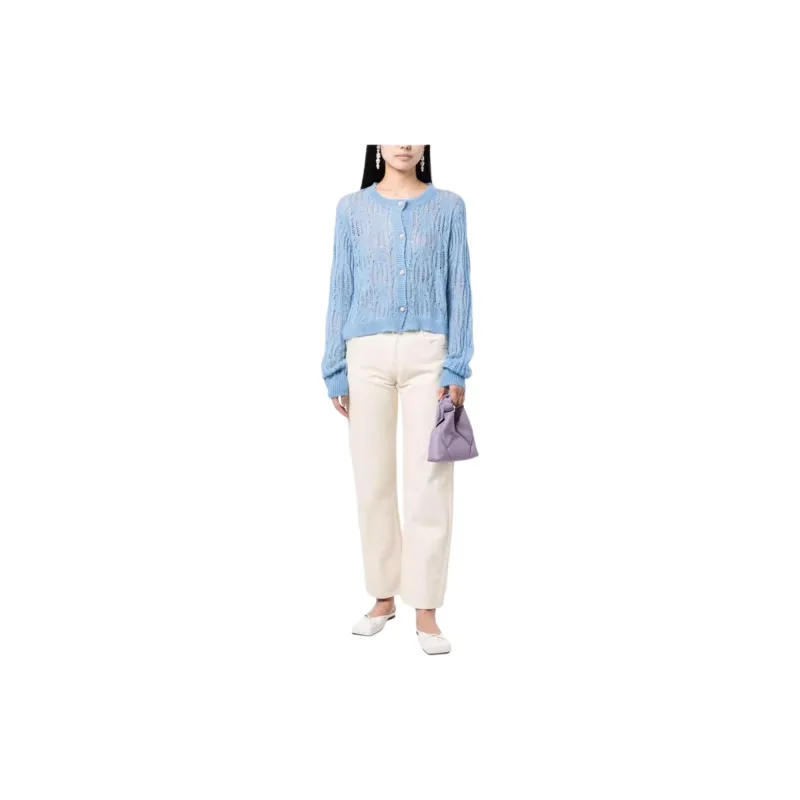 TOUT À COUP Button up Crochet knit Cardigan-1
