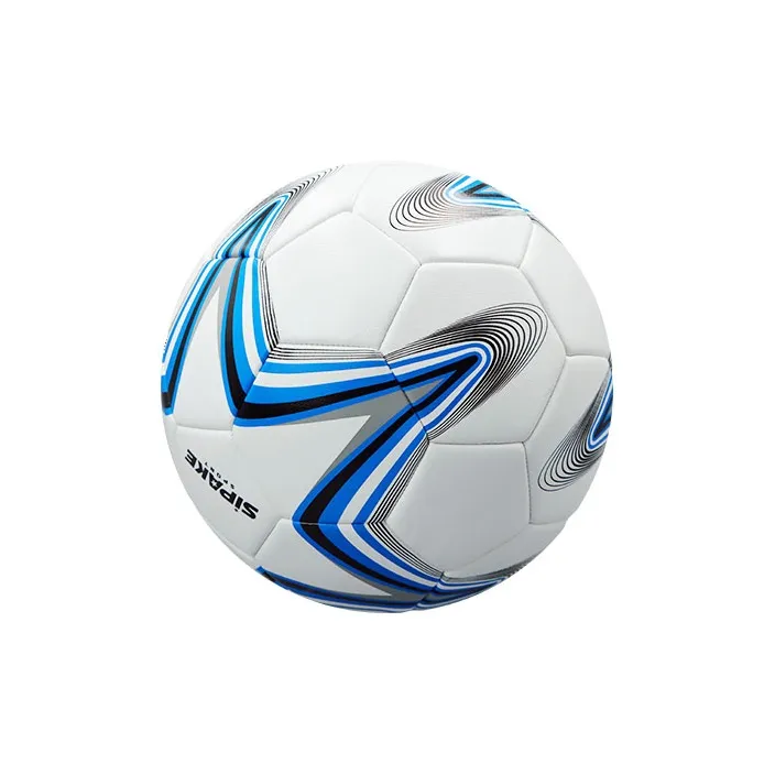 SIPAKESPORT Size 5 Size 4 Soccer PU Machine Stitched Soccer Ball Unisex Blue White-2