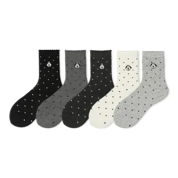 COTTON CHEESE Mid-Calf Socks Unisex 5 Pack