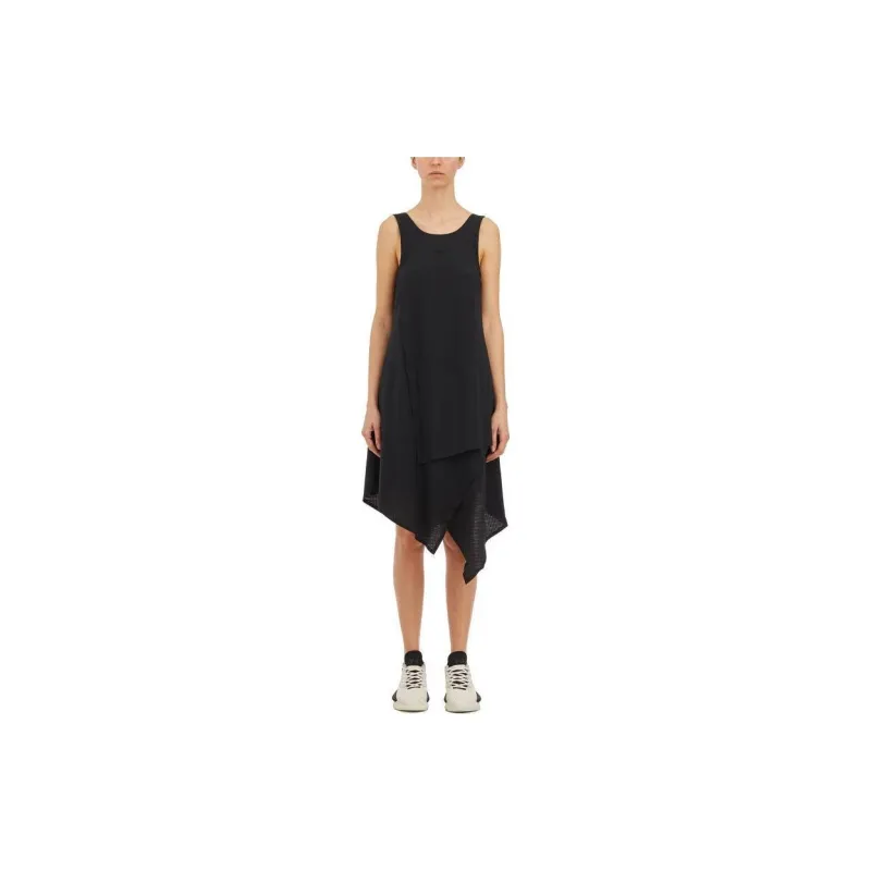 Y 3 Layered Asymmetric Mini Dress-2