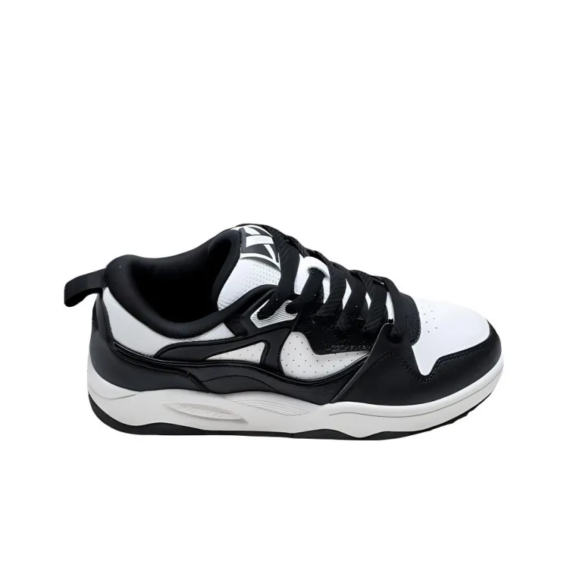 XTEP Anti-Slip And Wear-Resistant Lightweight Low-Top Skateboard Shoes Men's Black Sail White-1